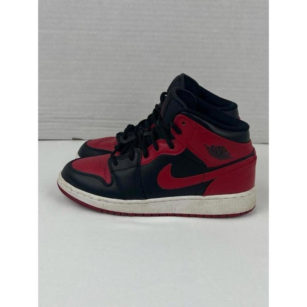 Nike Air Jordan 1 Mid Banned Black Red‎ Shoes Sz 5.5Y
